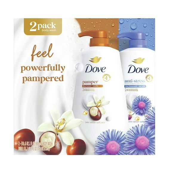 Dove shower Soap  assorted 2pk