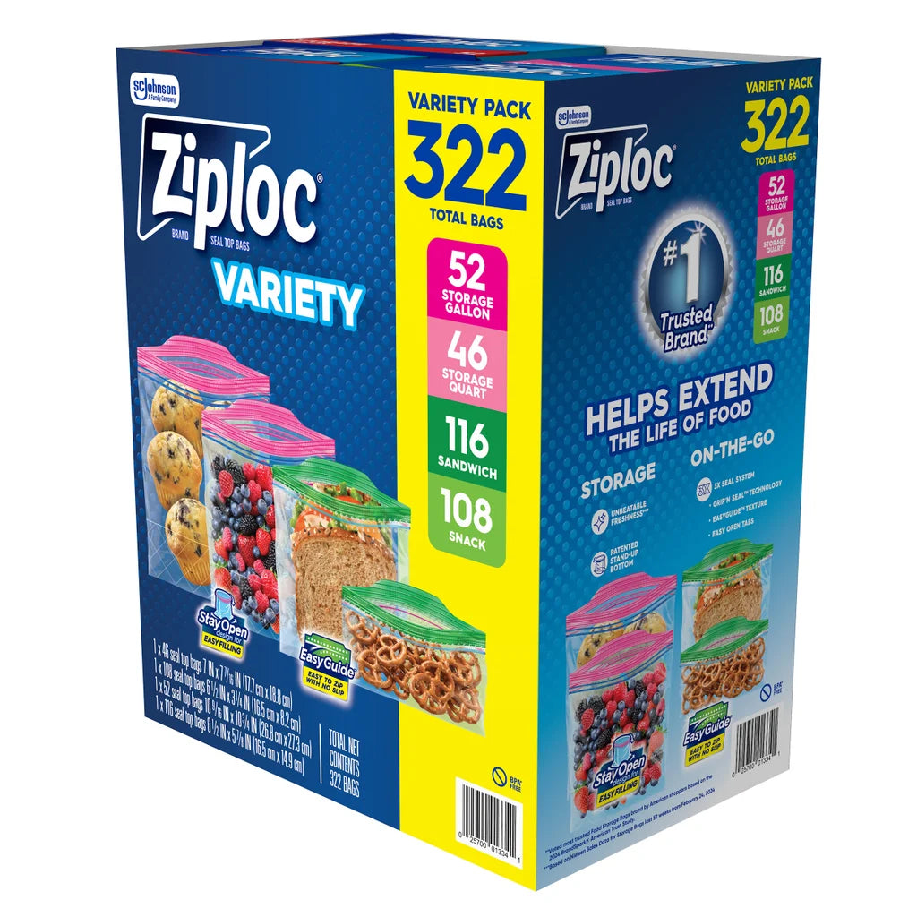 Ziploc Freezer Bag Variety